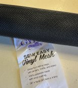 Svart vinyl Mesh ca 25x91 cm