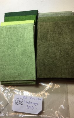 8 st gröna Melange 25x110 cm