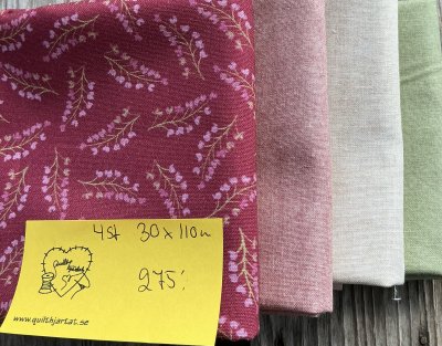 Tygpacke med 4 st tyger 30x110 cm