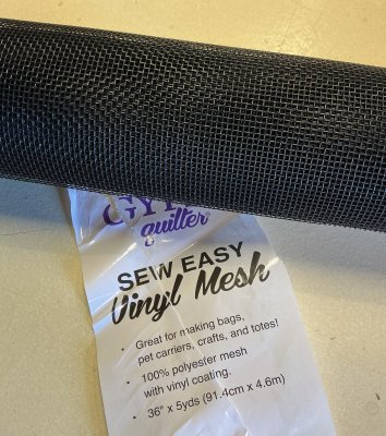 Svart vinyl Mesh ca 25x91 cm