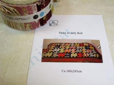Mönster på täcke med Jelly Roll.